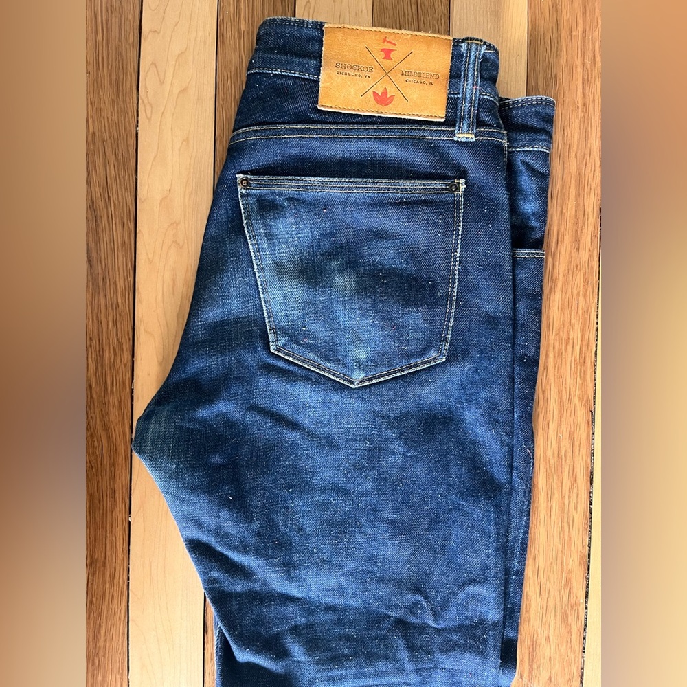 Shockoe x Mildblend Old Boy Denim Jeans Slim Selvedge. Size 30